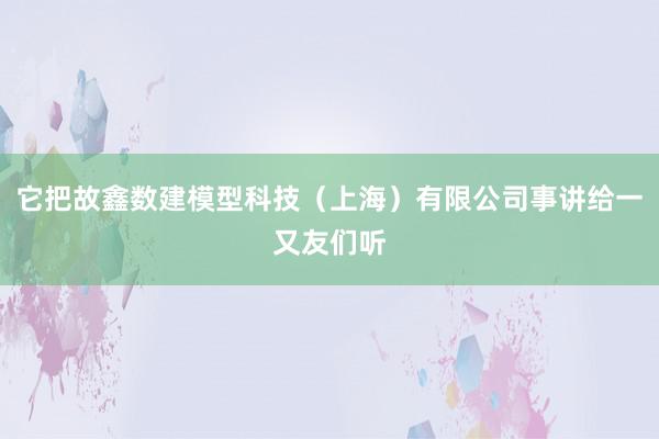 它把故鑫数建模型科技（上海）有限公司事讲给一又友们听